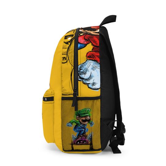 Princess Peach Yellow Backpack, Super Mario Game Bag