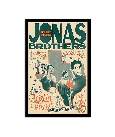 Jonas Brothers Austin Texas October 22nd 2023 Poster