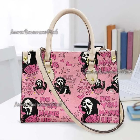 Discover Halloween HandBag, Halloween Leather PU Handbag, Horror Movie Characters Bag, Woman Shoulder Bag, Movie handbag