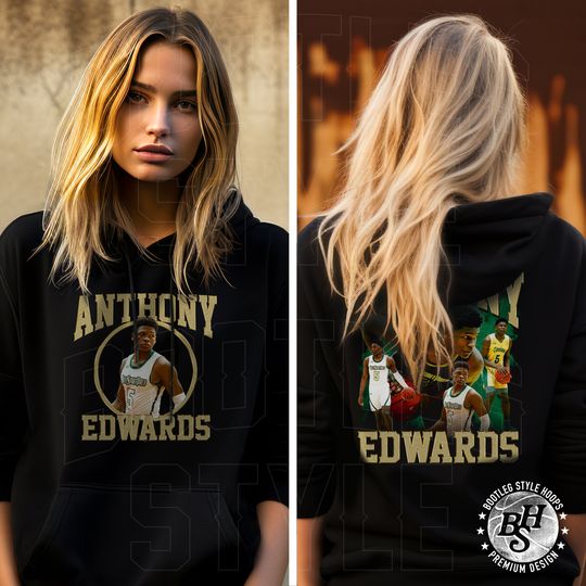 Anthony Edwards 90s Bootleg Style Rap Hoodie High