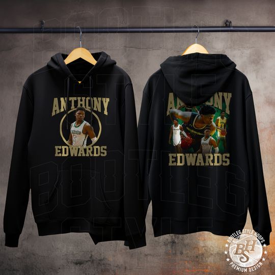 Anthony Edwards 90s Bootleg Style Rap Hoodie High