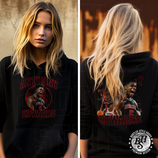 Anthony Edwards 90s Bootleg Style Rap Hoodie for Men Women