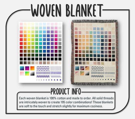 Black Cat Floral Woven Blanket