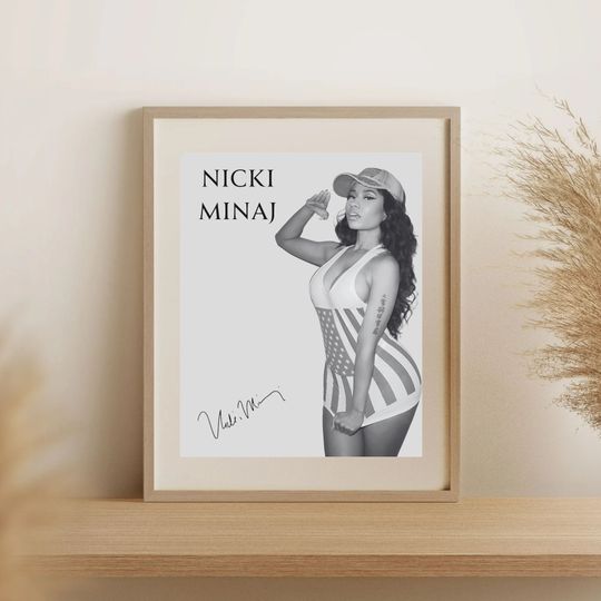 Nicki Minaj poster with autograph-digital product