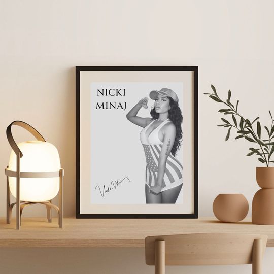 Nicki Minaj poster with autograph-digital product