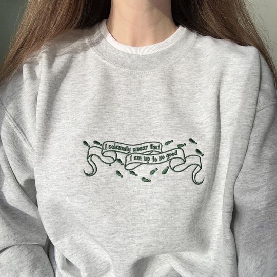 Custom embroidered sweatshirt, custom embroidered shirt, book sweatshirt, bookish sweatshirt, personalized sweatshirt, crewneck sweatshirt