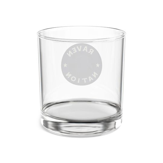 Baltimore Football Rocks Glass | Raven Nation Whiskey Glass | Fan Barware Gift | Tailgate Drinkware | Man Cave Decor