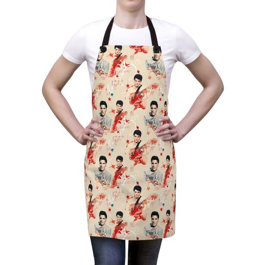 Elvis Presley Watercolor Pattern Apron (AOP)
