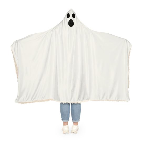 Hooded Ghost Snuggle Blanket for Halloween