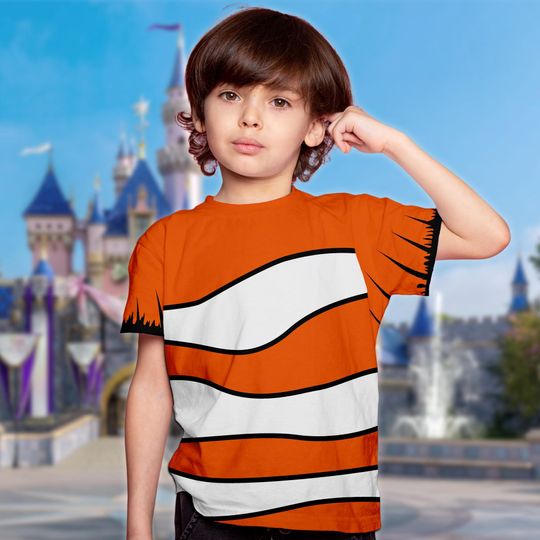 Marlin Halloween Cosplay Tee, Finding Nemo Character Cosplay Costume Tee