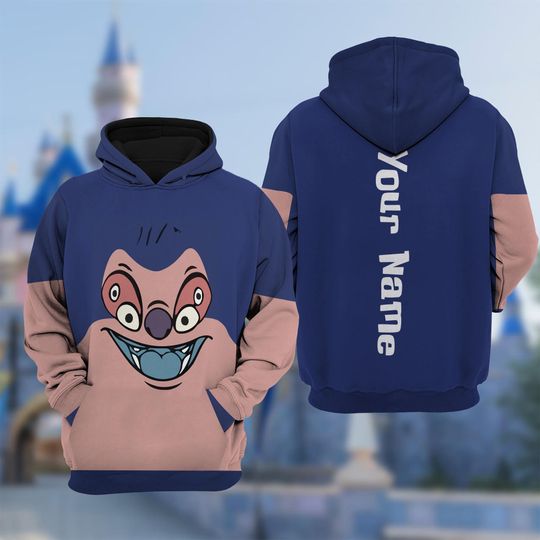 Personalize Lilo And Stitch 3D Costume Outfit, Jumba Jookiba Cosplay Costume Hoodie, Cartoon Character Halloween All Over Print Clothing