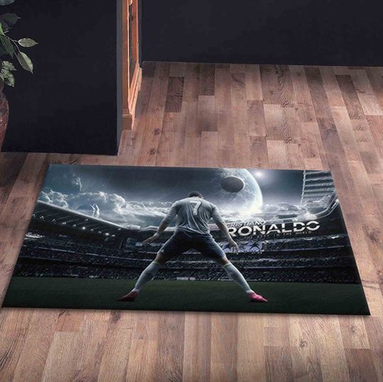 Cristiano Ronaldo Rug, Ronaldo Lover Gift Rug, Man Cave Rug, Runner Wall Hanging