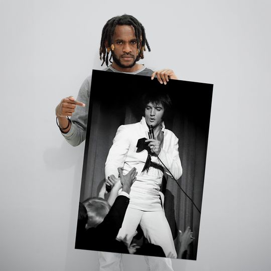 Elvis Presley Poster, Rock And Roll Canvas Wall Art