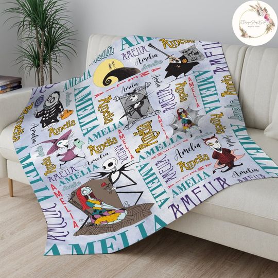 Personalized Disney The Nightmare Before Christmas Blanket