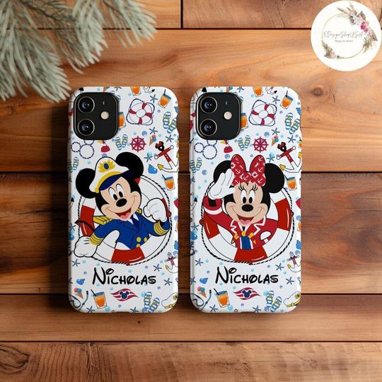 Personalized All Characters Disney Cruise Phone Case, Mickey and Friends Cruise Trip, Disney Family Vacation 2024, Disney Wish Dream Magic