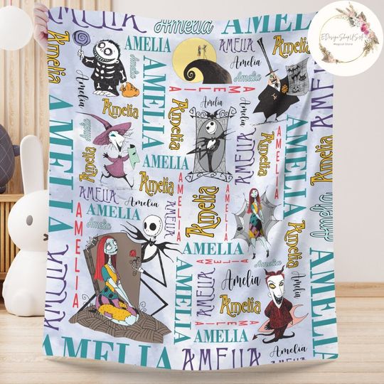 Personalized Disney The Nightmare Before Christmas Blanket