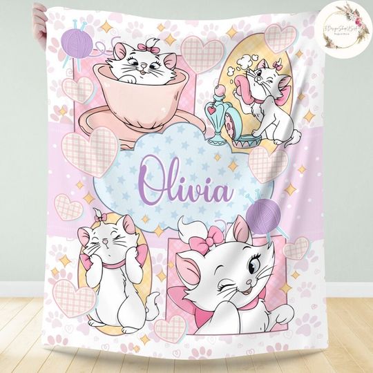 Personalized Disney The Aristocats Marie Fleece Blanket