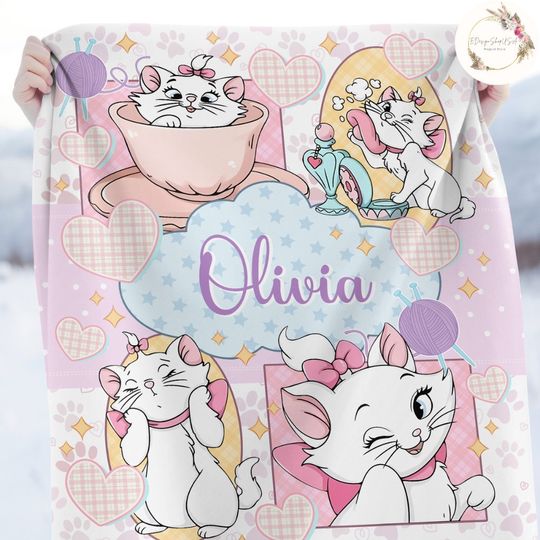 Personalized Disney The Aristocats Marie Fleece Blanket