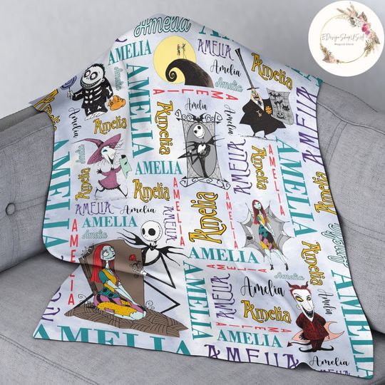 Personalized Disney The Nightmare Before Christmas Blanket