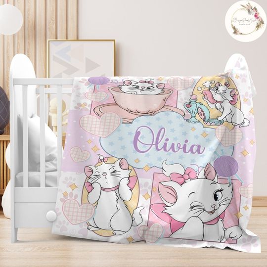 Personalized Disney The Aristocats Marie Fleece Blanket