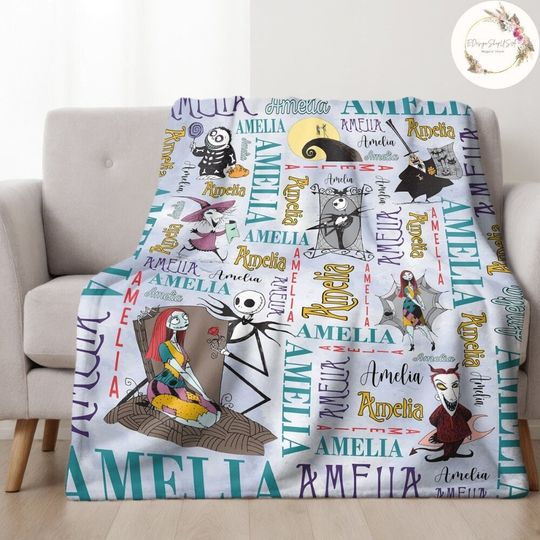 Personalized Disney The Nightmare Before Christmas Blanket