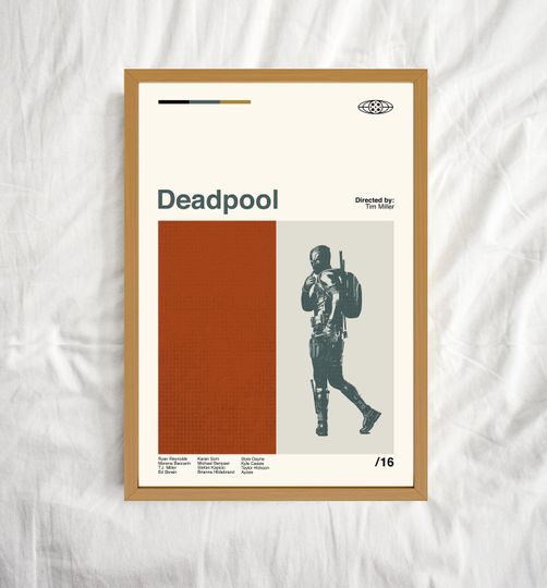 Deadpool Movie Poster, Deadpool Poster, Retro Movie Poster