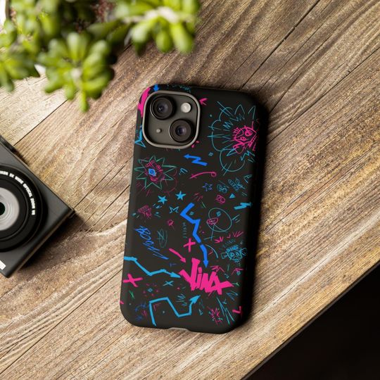 Jinx iPhone Case - Arcane Graffiti Neon Protective Cover