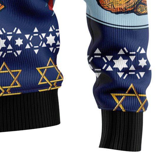 Hanukkah Menorah Sweater, Jewish Holiday Ugly Christmas Sweatshirt