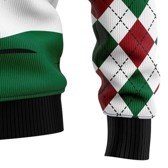 Santa Golf Christmas Sweater, Custom Your Photo Ugly Xmas Sweatshirt