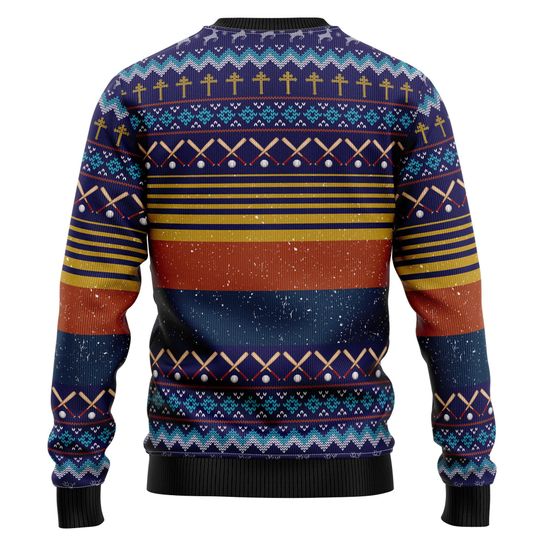Jesus Saves Christmas Sweater, Funny Christian Baseball Pullover