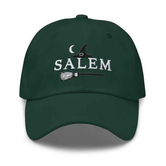 Salem Halloween Dad Hat: Low-Profile, Embroidered, Adjustable Strap