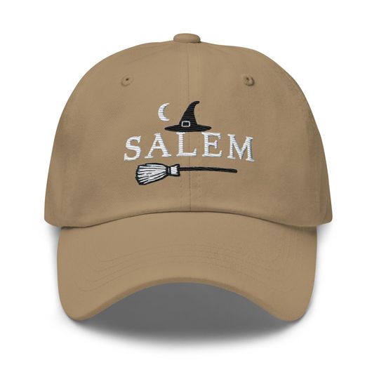 Salem Halloween Dad Hat: Low-Profile, Embroidered, Adjustable Strap