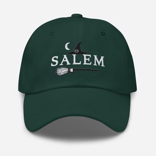 Salem Halloween Dad Hat: Low-Profile, Embroidered, Adjustable Strap