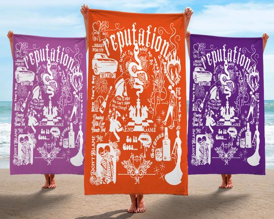 Christmas Gift, Concert Beach Towel, Vacation Gift,  Concert Gift, Bath & Pool Towel