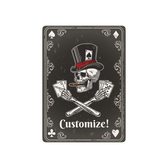 Vintage Skull & Ace Playing Cards Set, Gift for Card Players