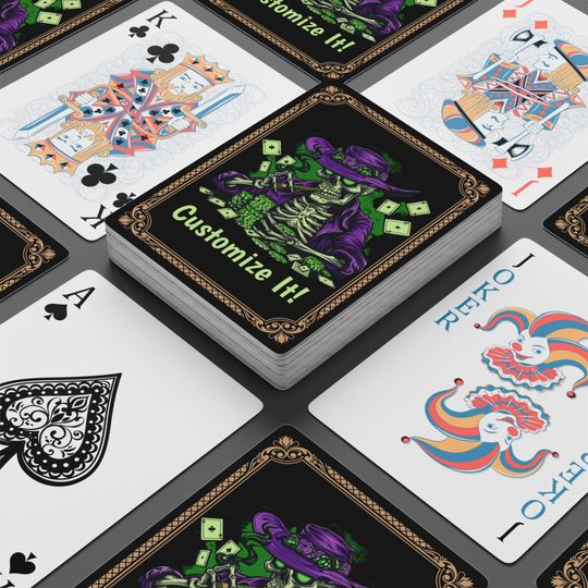 Custom Halloween Poker Playing Cards Set, Halloween Party Decor