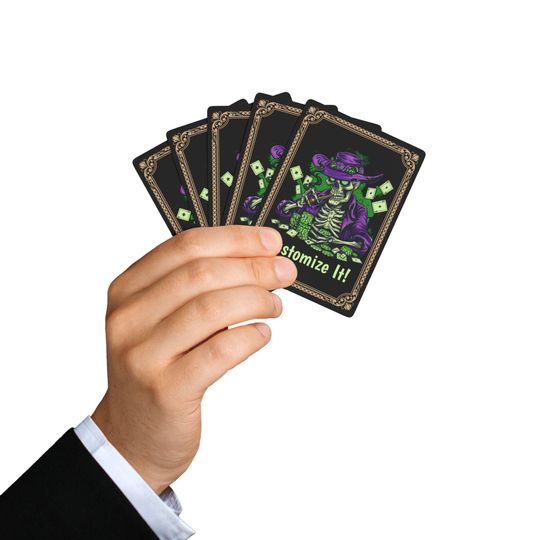 Custom Halloween Poker Playing Cards Set, Halloween Party Decor