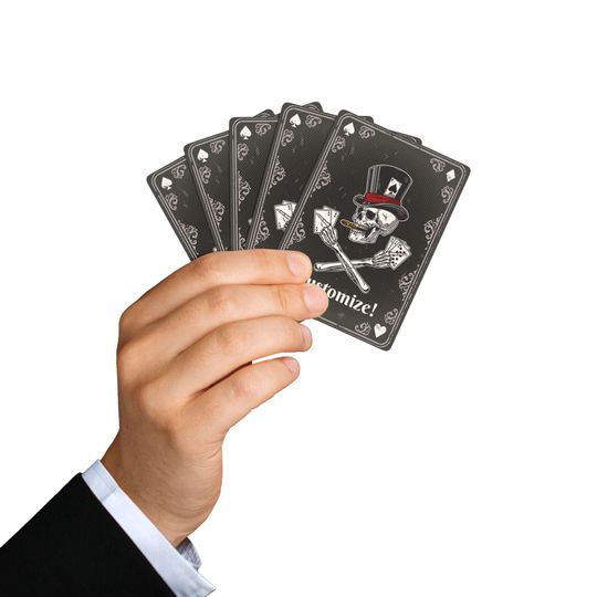 Vintage Skull & Ace Playing Cards Set, Gift for Card Players