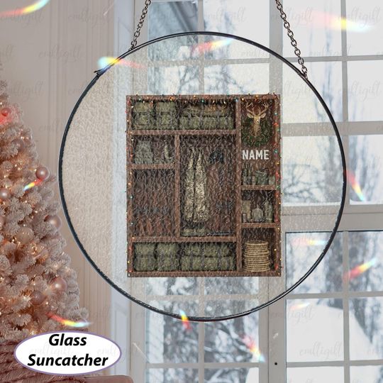 Personalized Hunting Garage Christmas Ornament, Rustic Lodge Hunting Ornament For Him, Hunting Enthusiast Ornament, Hunter Gift Idea, MYD006