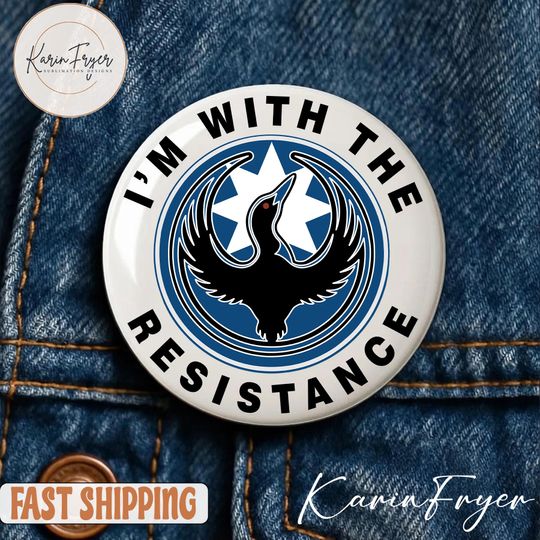 I'm With The Resistance Pin Button, The Loon Platoon Rebel Alliance Pin, Minneapolis Strong Button, Anti ICE Pin