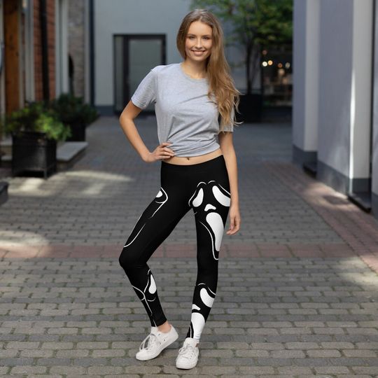 Scream Mask Halloween Costume | leggings