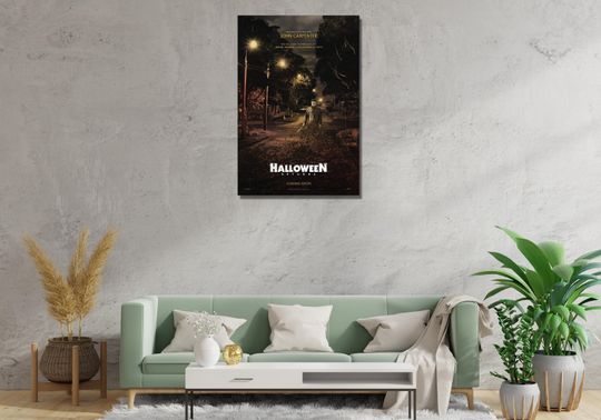 Halloween Ready To Hang Canvas,Michael Myers Wall Art,Rolled Canvas Print