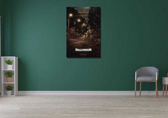 Halloween Ready To Hang Canvas,Michael Myers Wall Art,Rolled Canvas Print