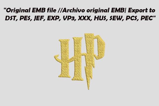 Harry potter embroidery file emb original