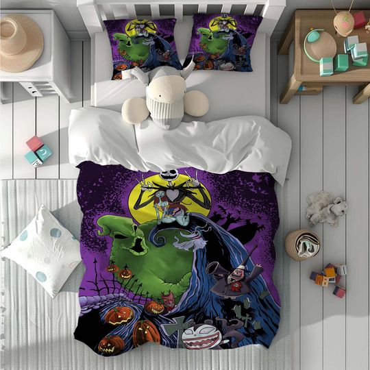 Corpse Bride Comfortable Three-Piece Bedding Set, Bedroom Decor, Gifts for Friends