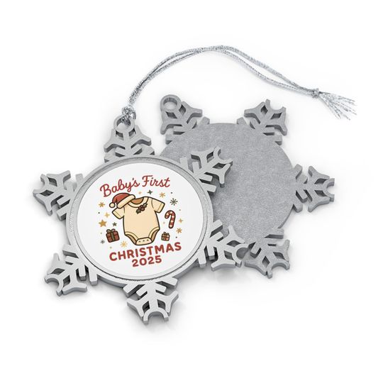 Baby's First Christmas 2025 Pewter Snowflake Ornament | Keepsake