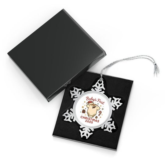 Baby's First Christmas 2025 Pewter Snowflake Ornament | Keepsake