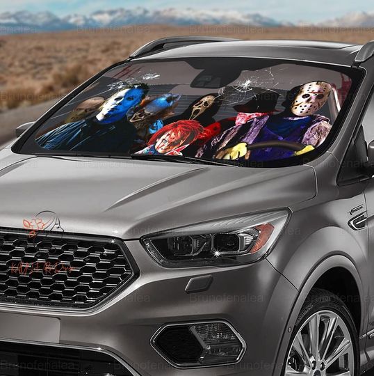 Horror Character Auto Sunshade, Michael Jason Freddy Car Windshield