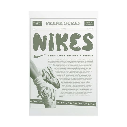 Frank Ocean - Poster | Rap Poster, Hip-Hop Poster