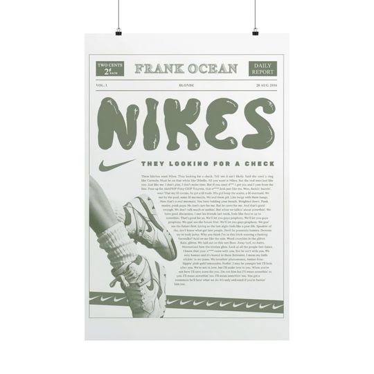 Frank Ocean - Poster | Rap Poster, Hip-Hop Poster